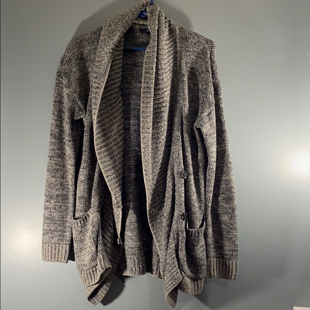 Gray Knit Cardigan